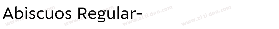Abiscuos Regular字体转换
